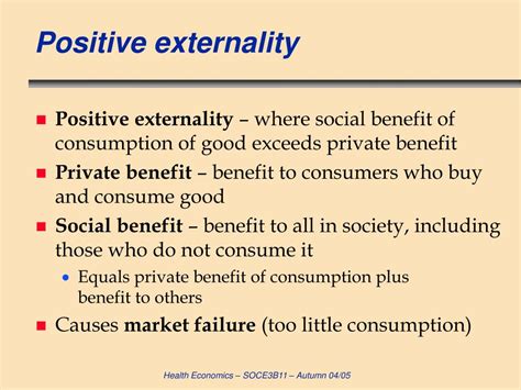 By Ciaran John. . Examples of positive externalities in health care